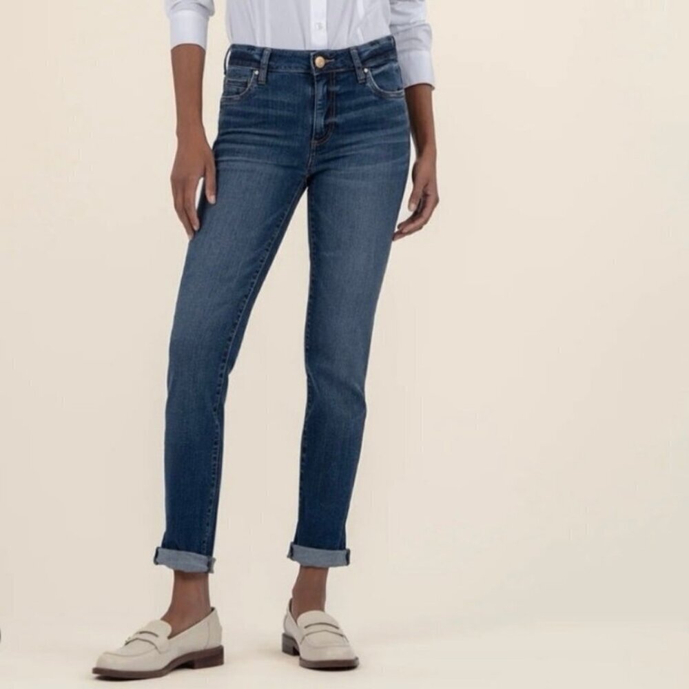 KUT from the Kloth Catherine Mid Rise Boyfriend Jeans Women’s Size 6 EUC